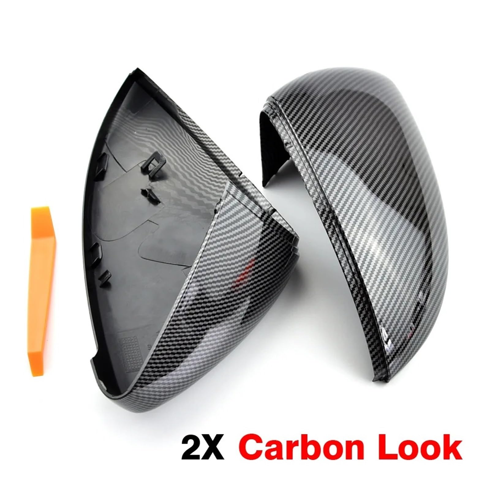 Calotte Specchietti per MK7 GTI 7 7R MK7.5 per Touran L per E-Golf Copertura Specchietto Retrovisore Laterale Auto Copertura Specchietto(Carbon Look Black)