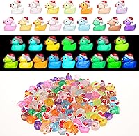 Vista 11 de 160 piezas de patos pequeños de Navidad con gorro de Santa, mini patos de resina, patitos pequeños de plástico para Navidad, accesorios para casa