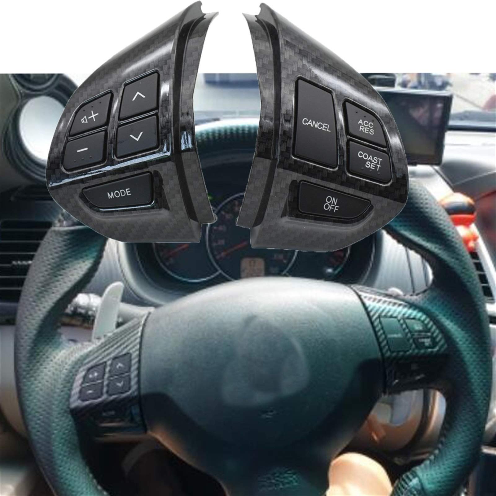 Przycisk przełącznika akcesoria samochodowe wielofunkcyjny przycisk kierownicy przełącznik tempomatu (dostępne 4 kolory) / pasuje do MITSUBISHI LANCER OUTLANDER ASX 2007-2011 (fortepian bez drutu)