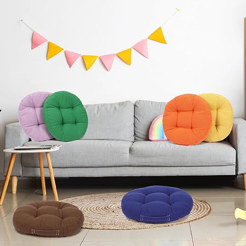 Miniatura 10 de Gerrii 12 cojines de suelo flexibles para el aula, cojines flexibles para niños en casa, escuela, aula, guardería, guardería (color brillante,