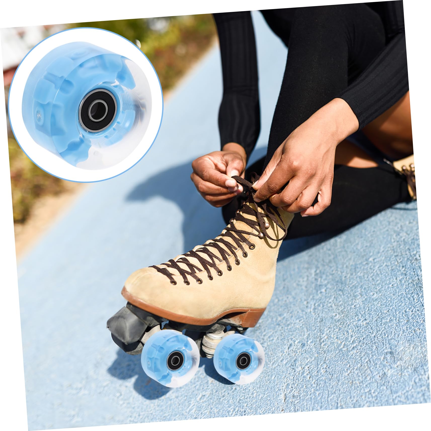 Patines Zapatillas Skate Tabla Skate patineta Tabla de Skate Ruedas de Skate Aire Suministro de Rueda Ruedas de Skate de Calle Rueda Luminosa de Patinaje PU Blue