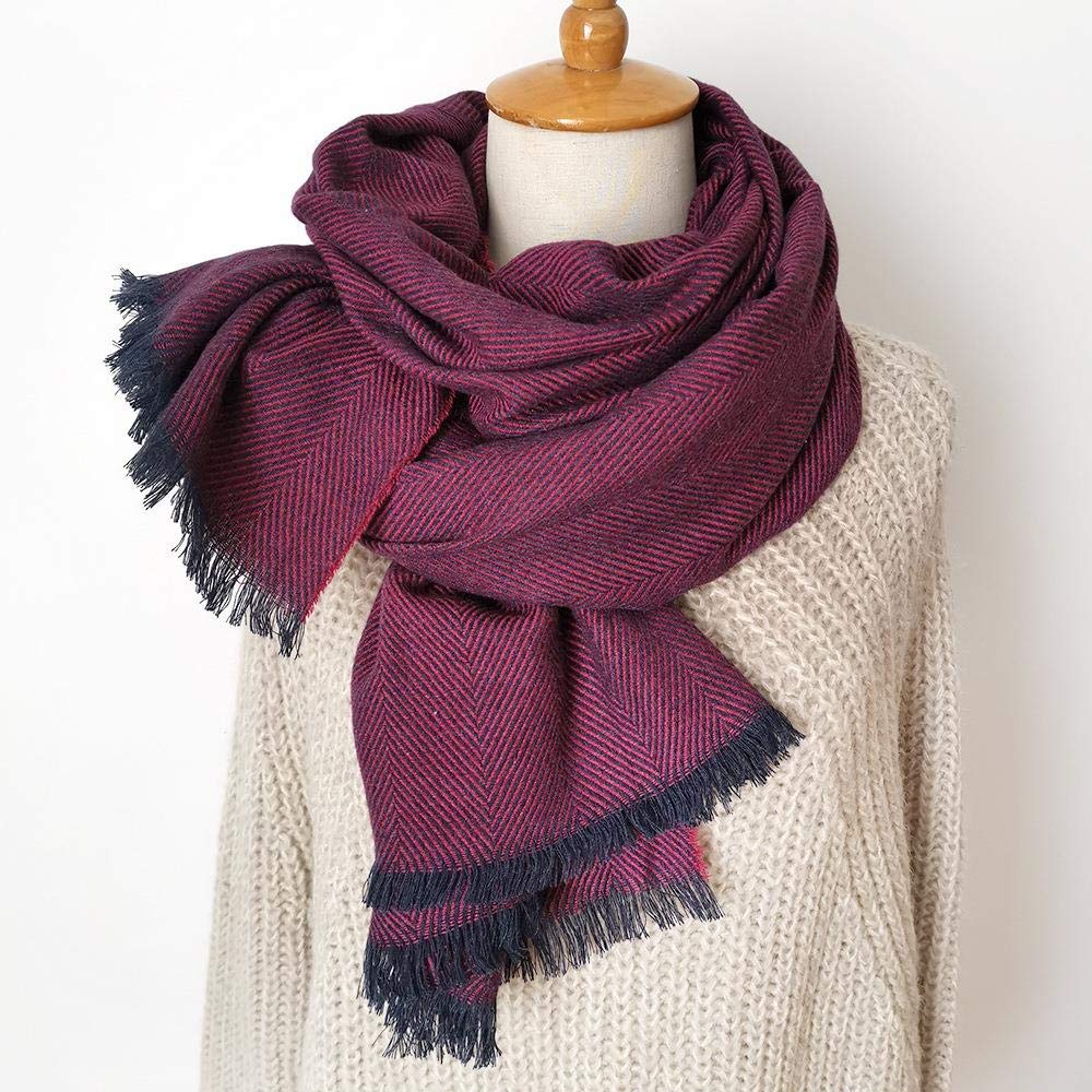 Schal Langer Schal Mit Wärmerem Winterfashion Schal Geschenk Für Frauen Damen Strickschal