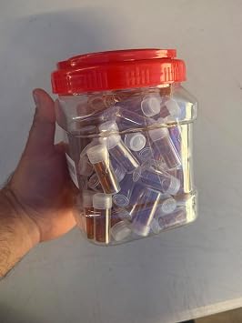 Caligars Glass Tips | Amber | 12mm | 100 Count | Reusable Borosilicate Glass Tubes | Smooth Edge | for Craft and Personal Use
