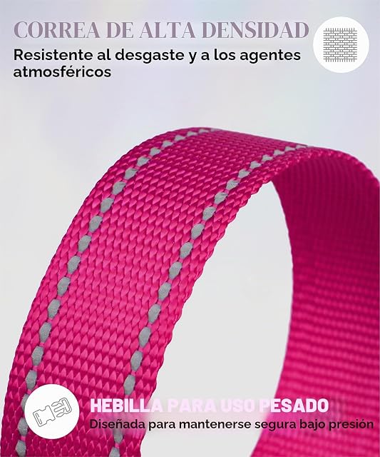 Foto 8 de 8 de TagME Collar Perro Ajustable,Collar Nylon Reflectante,para Caminar Correr Entrenamiento,para Perros…