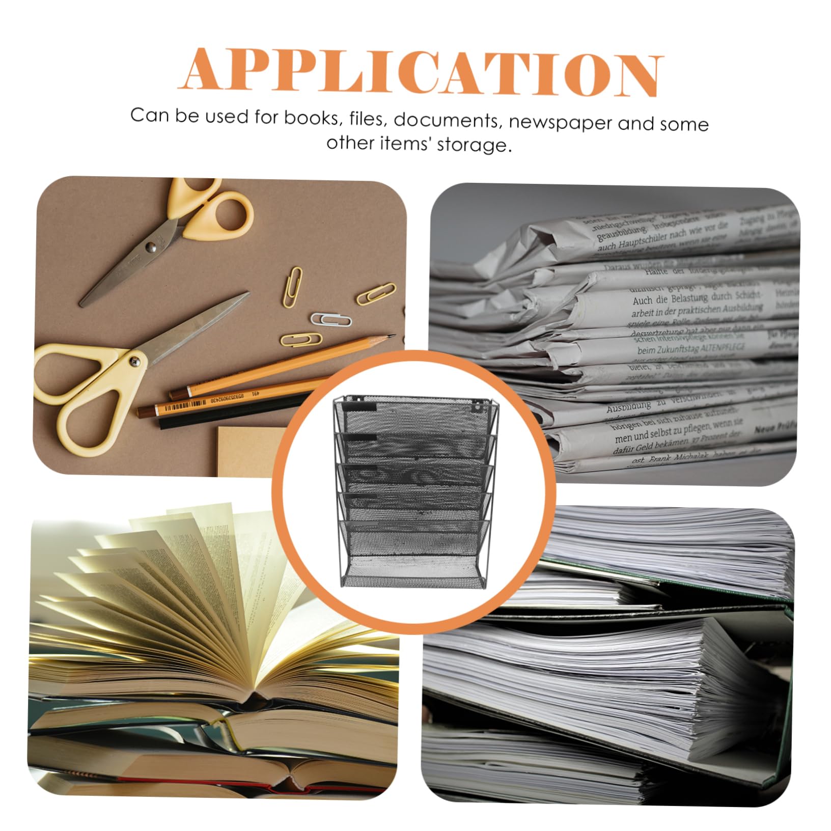 NUOBESTY Organisateur De Documents Muraux Maille Support à Fichiers Multifonctionnel à pour Bureau Et Maison Rangement Pratique pour Documents Et Magazines