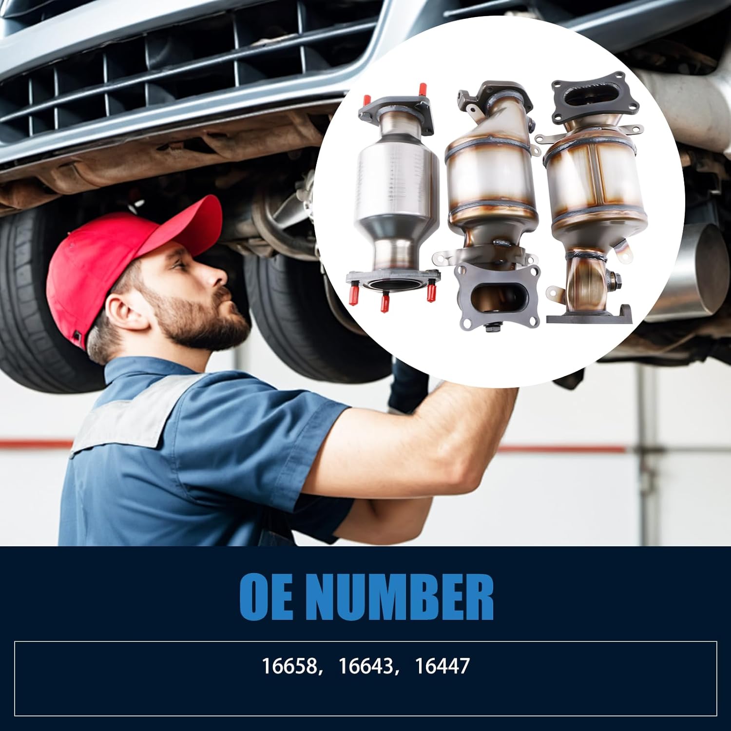 Catalytic Converter Compatible with 2008-2012 Accord 3.5L, 2013-2017 RDX 3.5L, 2010-2014 Pilot/TL/Ridgeline 3.5L, 2011-2014 Odyssey/TSX 3.5L, 16658, 16643, 16447, Manifold Catalytic Converter