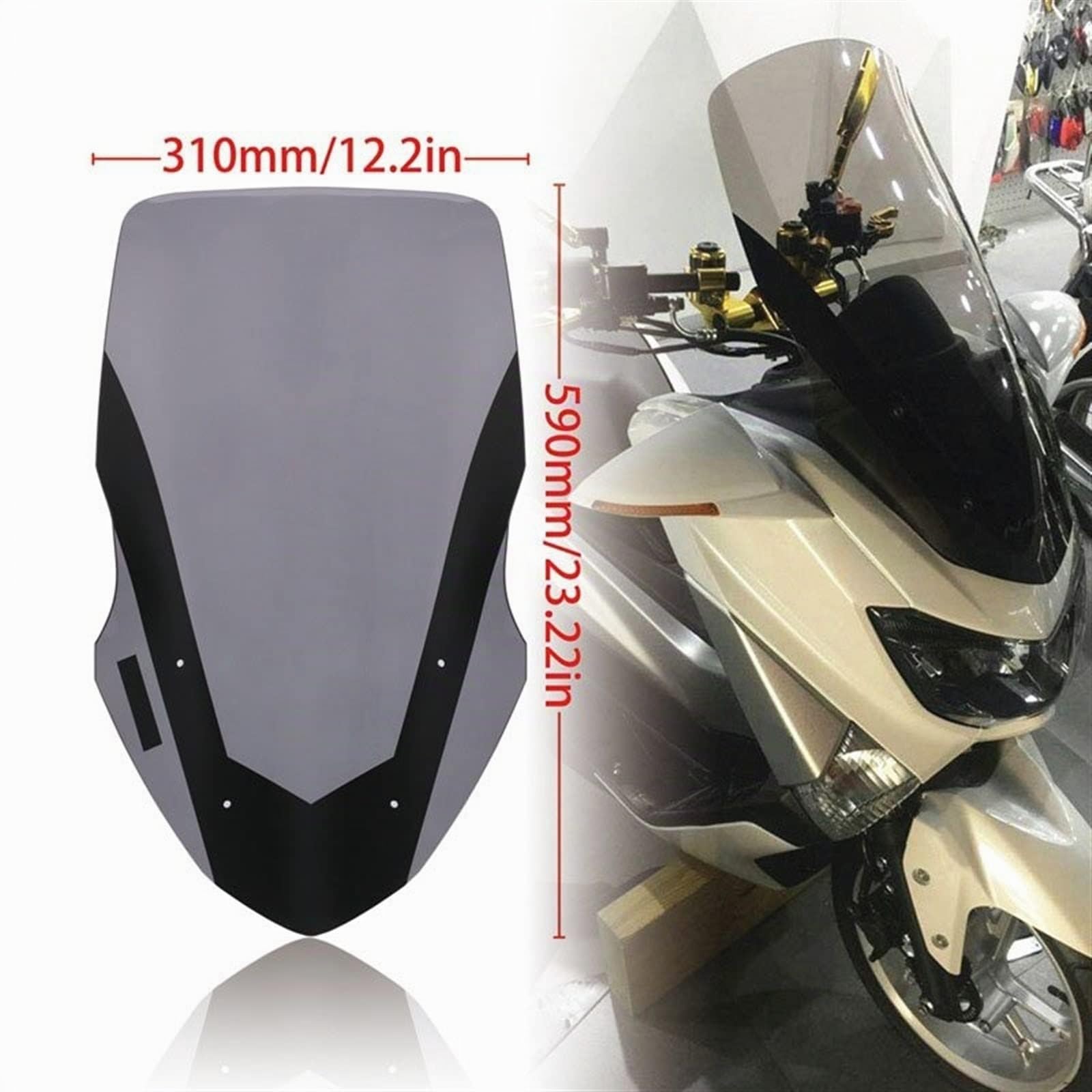 Accesorios de Motocicletas Yamaha NMAX 155 y 125 - Parabrisas Pantalla de Escudo de Viento Deflector 2016-2018