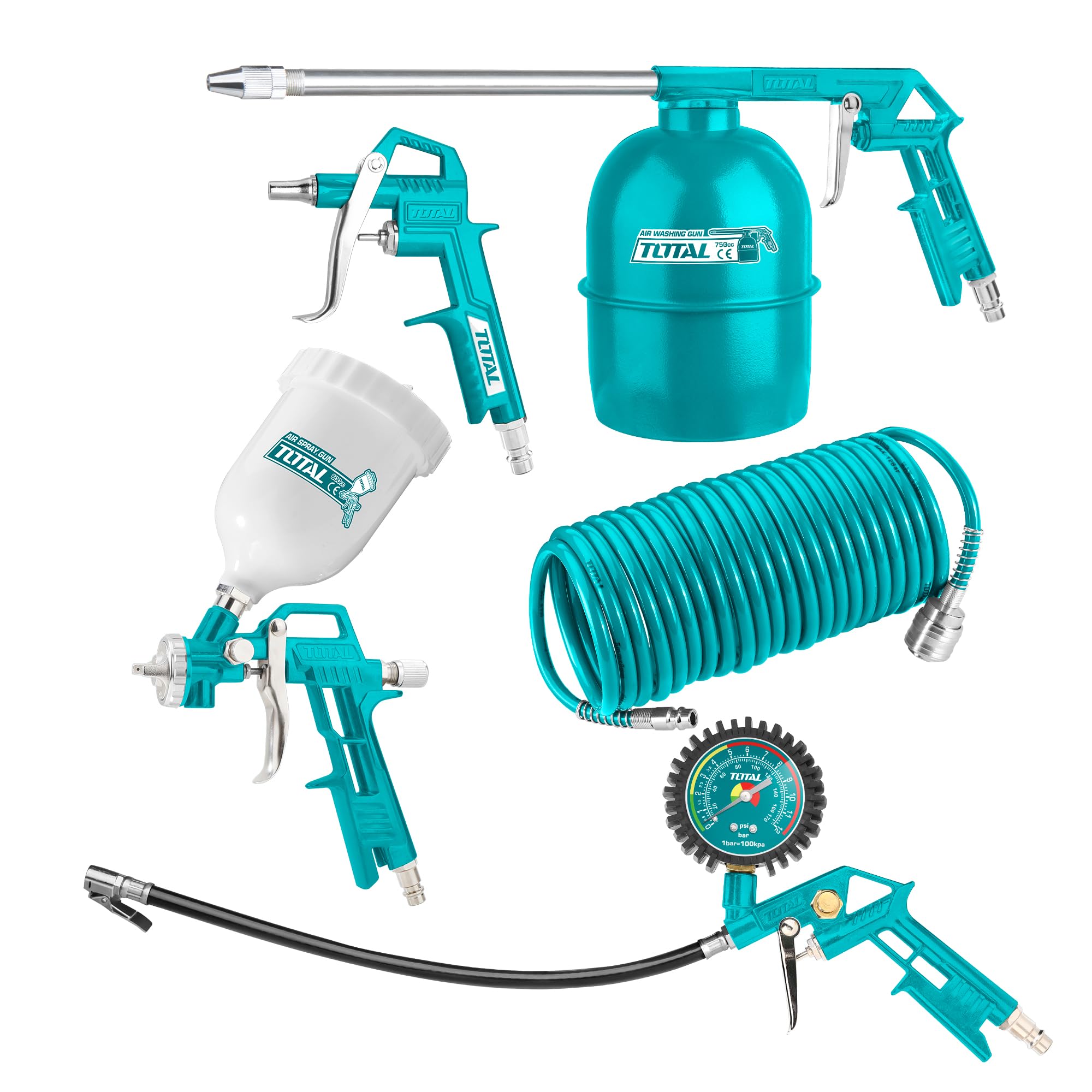 Air equipment set 5 pieces Model: TOTAL TATK053