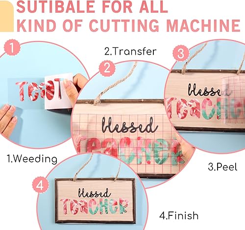 Miniatura 3 de Tintnut Rollo de vinilo permanente de teñido anudado, 12 pulgadas x 5 pies, hojas de vinilo adhesivas con patrón de remolino rojo para calcomanías