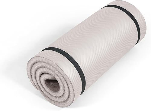 Miniatura 23 de Tone Fitness Esterilla de yoga de 1 pulgada de grosor | Alfombrilla de ejercicio antideslizante de alta densidad con correa de transporte para yoga,