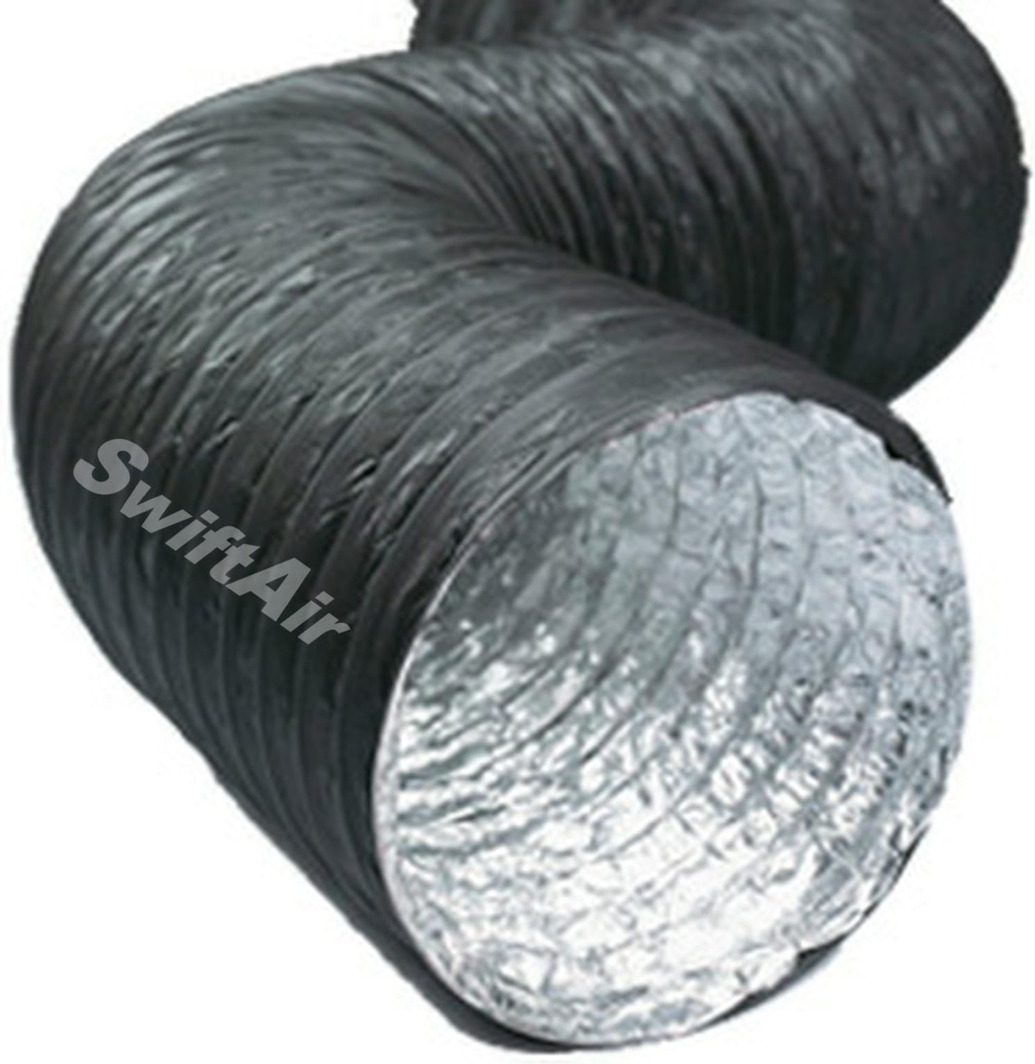 Swiftair 3 or 6m Combi Flexible Duct Hydroponic Ventilation Extractor Fan 4" 100mm, 5" 125mm, 6" 150mm, 8" 200mm, 10" 250mm, & 12" 315mm (8" 200mm x 6m)