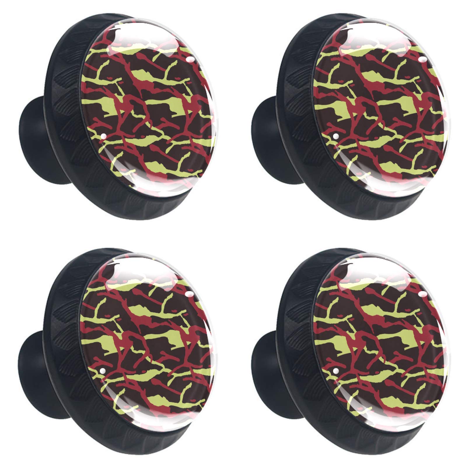 Boutons de placard ronds camouflage pour relooker la chambre d'ado ou le bureau