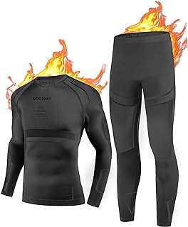 Thermounterwäsche Herren Atmungsaktiv Thermoaktiv Funktionswäsche Herren Funktionsunterwäsche Herren Set Flexibel Skiunterwäsche Herren Warme Unterwäsche für zu Hause Winter