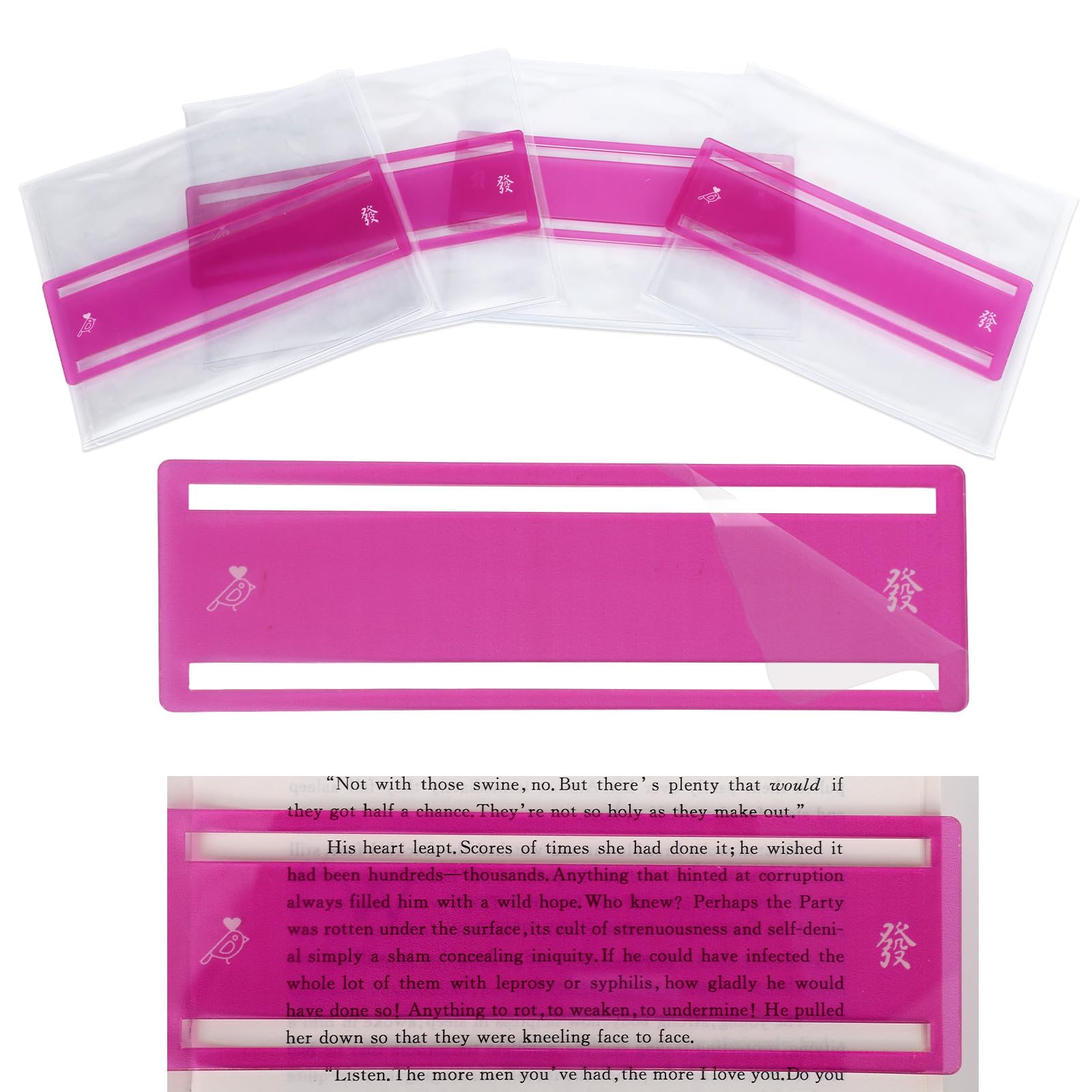 Penitue 4pcs Mahjong Card Sleeve & 4 Line Finders - Image 3