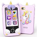 Kikapabi Kids Toy Smartphone, Unicorn Gifts and Toys for Girls Boys Ages 3-8 Years Old, Fake Play Toy Phone with Music Player Dual Camera Puzzle Games Touchscreen, Birthday, Kids Trip Activity
