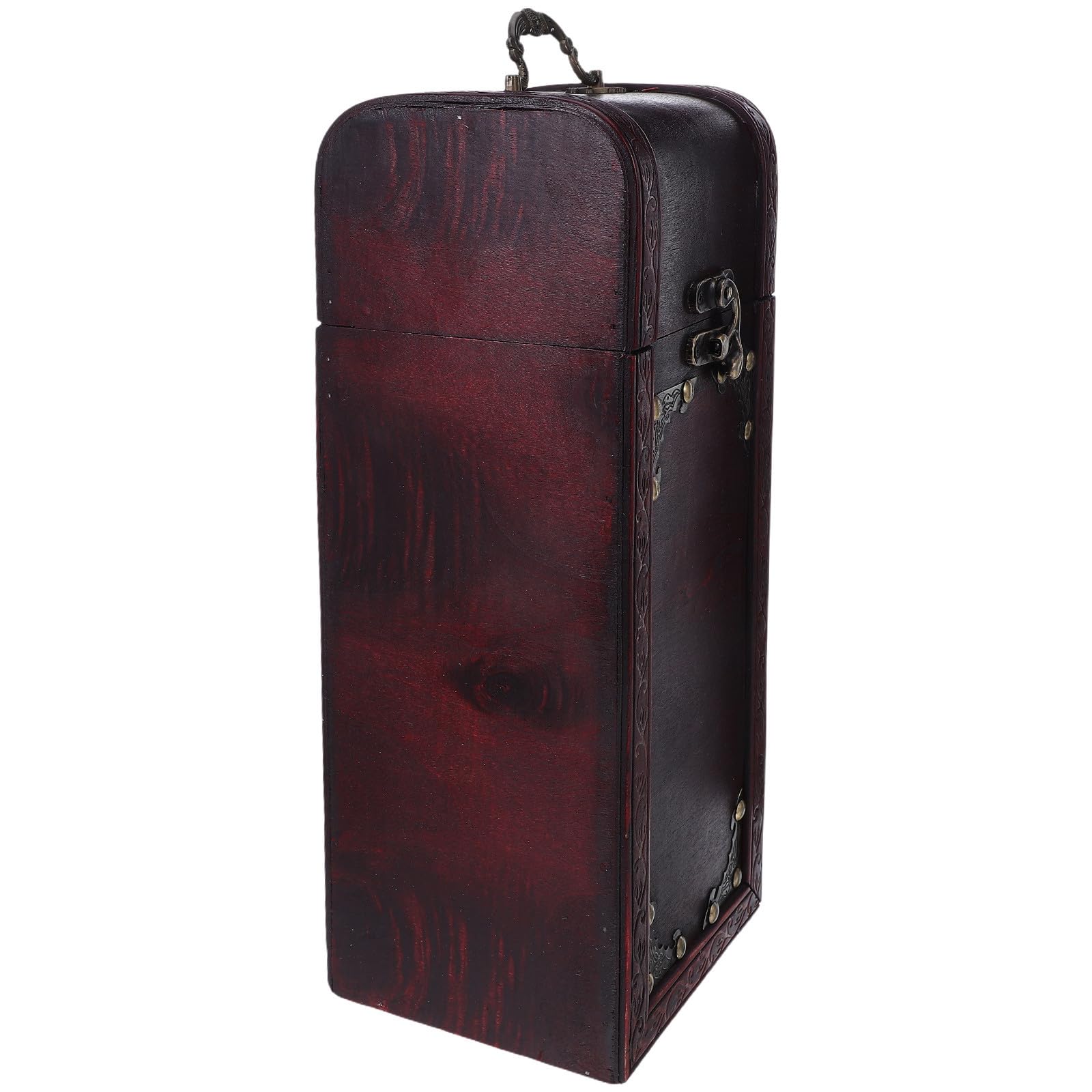 Caja de madera para vino diseño retro con almacenamiento multifuncional decorativo