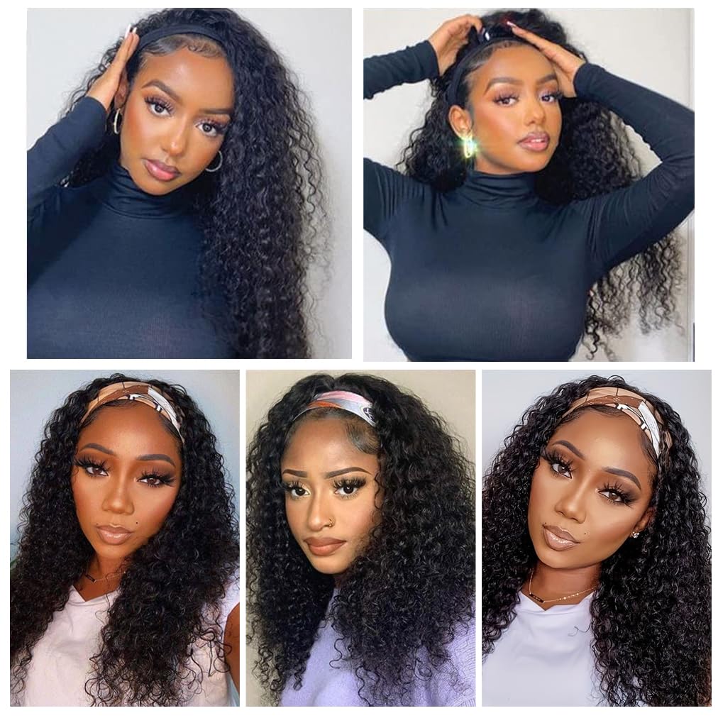 Human Hair Glueless Headband Wig