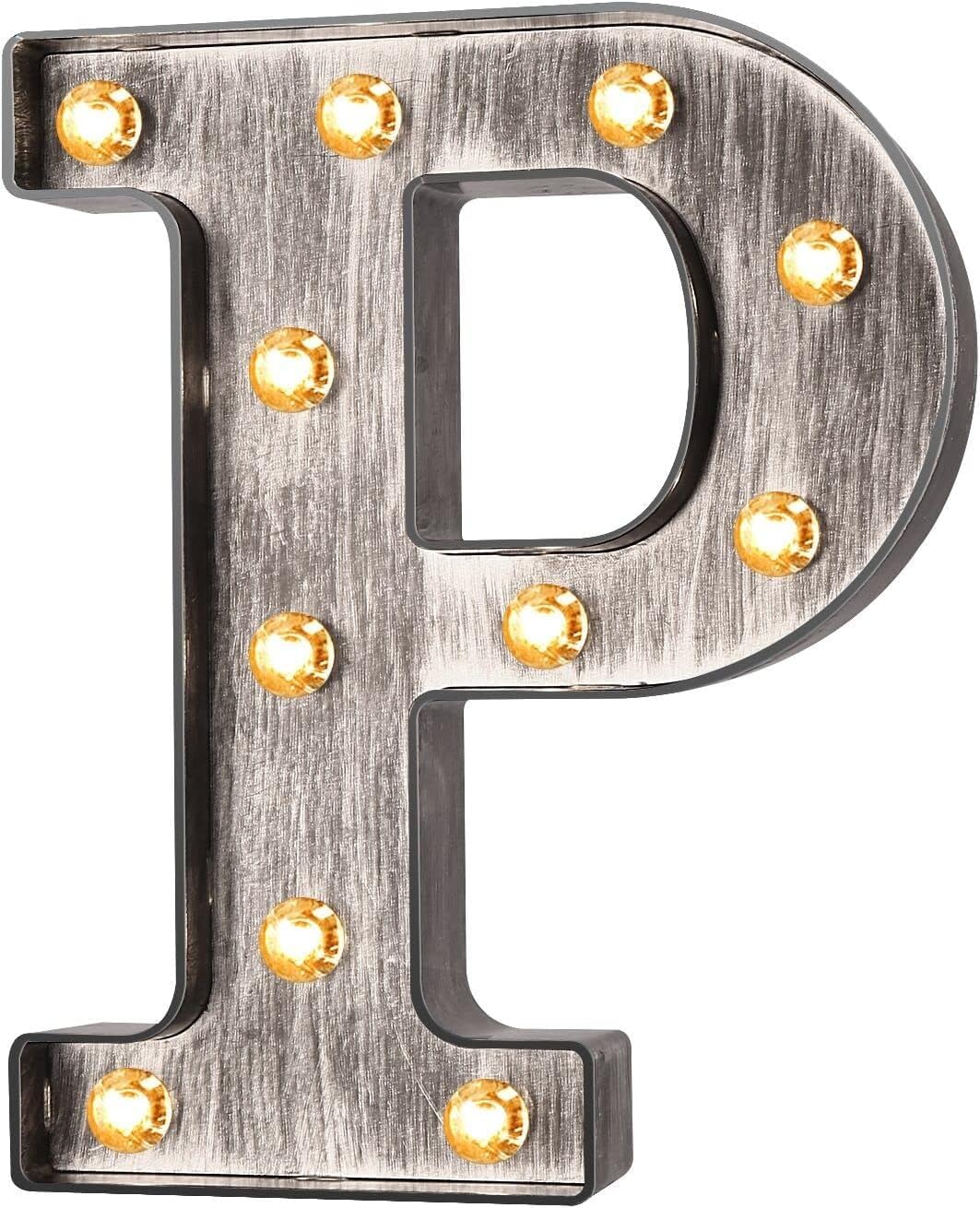LED Marquee Letter Lights, Light Up Letters Glitter Alphabet Letter Sign Battery Powered for Night Light Birthday Party Wedding Girls Gifts Home Bar Christmas Decoration
