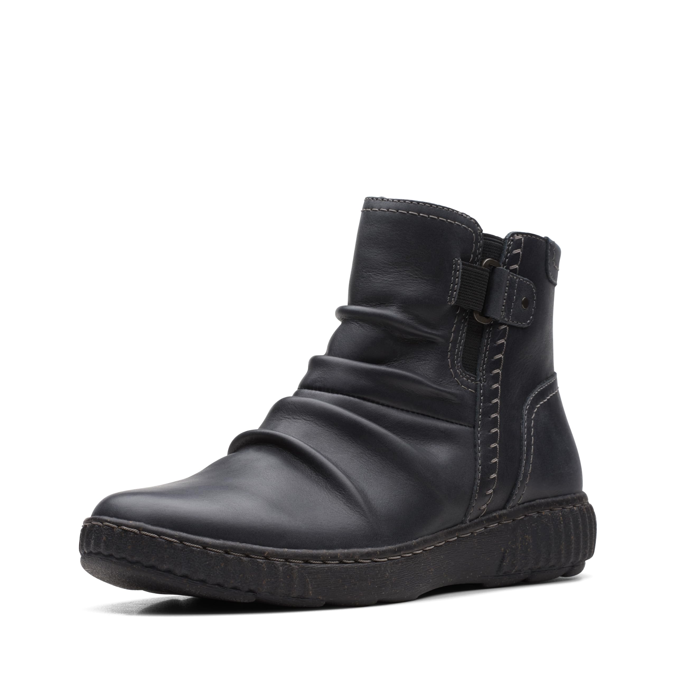 Clarks Carolineorchid Damen-Stiefel, Farbe: Dunkelbraun, Größe:, Schwarzes Leder, 6 UK