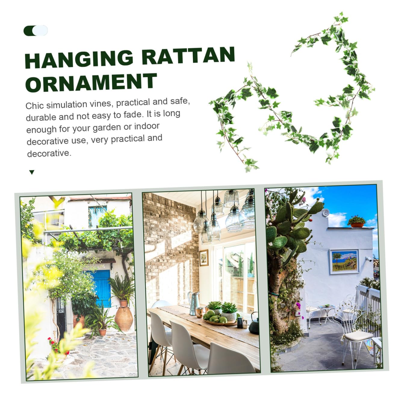 STOBAZA 4pezzi Decorazione Vite Finta Ghirlanda Di Foglie Artificiali Per Giardino Matrimonio e Festa Rattan Naturale Per Interni Ed Esterni Per Eventi e Decorazioni Di Ambienti