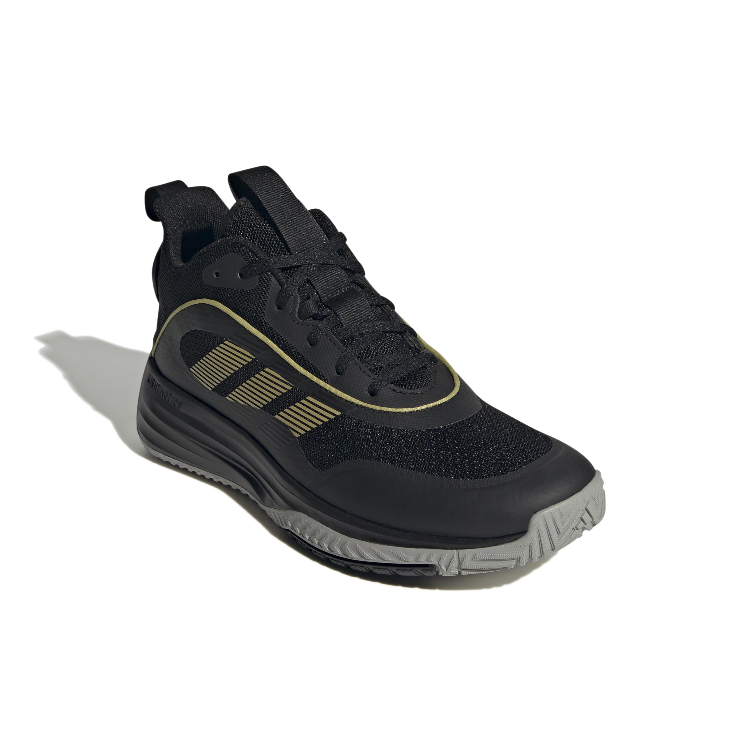 adidas Mezczyzni Own The Game 3 Shoes, Core Black/Gold Metallic/Mgh Solid Grey, 44 EU