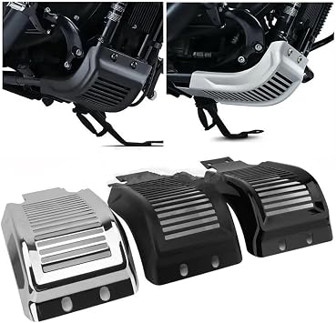 Motorcycle Exhaust Pipe Motorcycle Front Bottom Spoiler Mudguard Air Dam Chin Fairing For Harley Sportster XL Iron 883 1200 Models(Chrome)