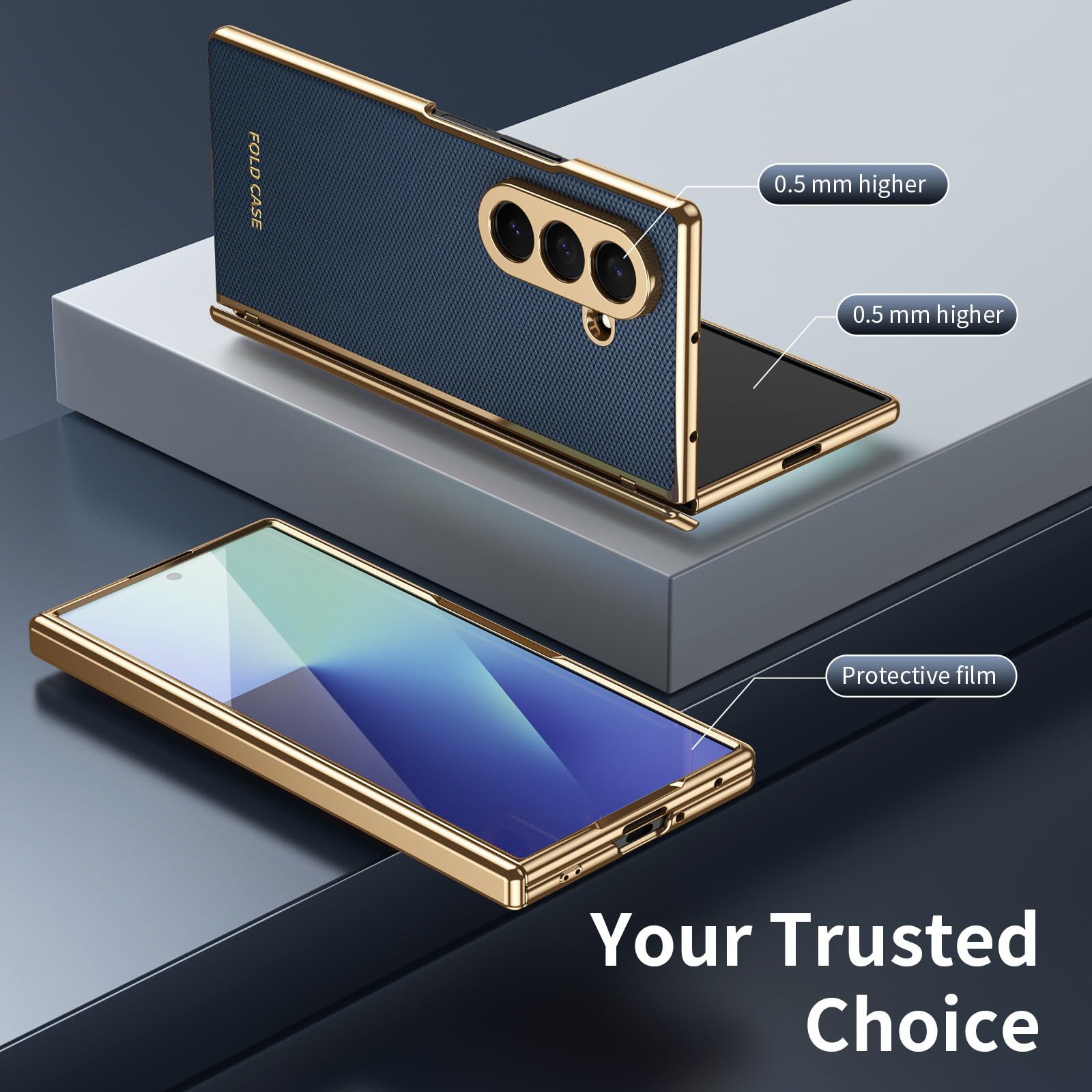 Etui do Samsung Galaxy Z Fold 8 Ultra, wbudowana szklana folia ochronna na