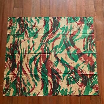 Amazon.co.jp: フランス軍 リザード 迷彩 生地 ポンチョ テント