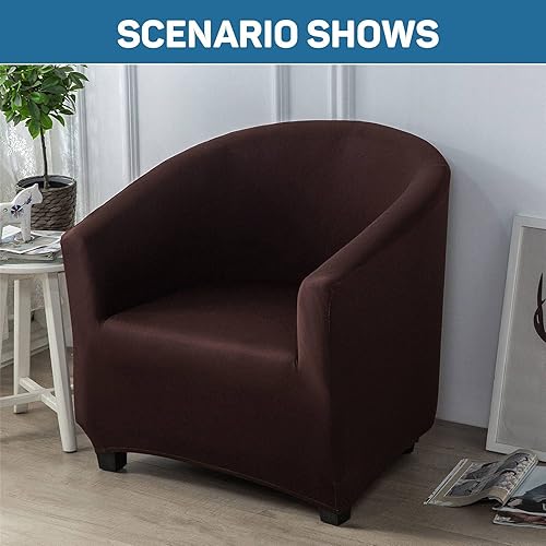 Miniatura 2 de Funda elástica para silla de club, fundas de microfibra para sillas de bañera que se pueden mover suaves, lavables a máquina, funda elástica para