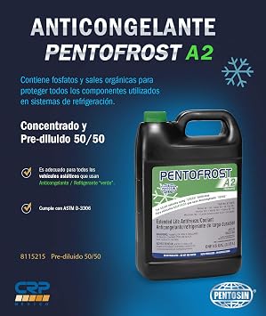 Pentosin 8115215 Pentofrost A2 US MX 50/50 Prediluted 'Green' Antifreeze/Coolant - Compatible with Select Hyundai, Infiniti, Kia, Mazda, Mitsubishi, Nissan, Subaru, Suzuki; 1 Gallon Jug