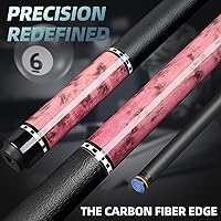 Vista 5 de KMISE Taco de piscina de fibra de carbono, eje de fibra de carbono 100% de 58 pulgadas, palos profesionales de baja desviación para adultos