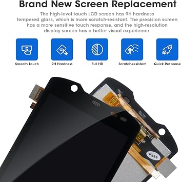 TC52X LCD Screen with Touch Digitizer for Zebra TC52X TC520L TC52AX TC57X Barcode Scanner Handheld Mobile Computer