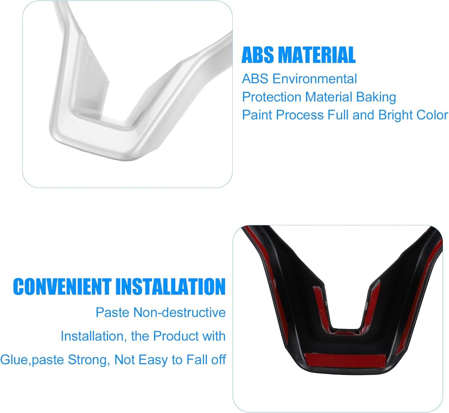 X AUTOHAUX Interior Steering Wheel Decoration for Nissan Altima 2019-2022 ABS Plastic Trims Replacement Stickers Covers Car Button Frame Cover Panel Frame Decor Matte Silver Tone