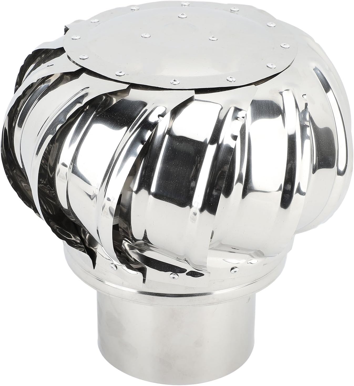 Stainless Steel Chimney Rainwater Proof Animal Proof with Improved Combustion Efficiency for Home Roof (15cm / 5.9in)