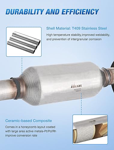 Vista 226 de Nilight Catalizador para Hyundai Accent 2012-2017/Hyundai Veloster 2012-2017/Kia Rio 2012-2014/Kia Soul 2012 2013 2014 2015 2016 (estándar EPA)