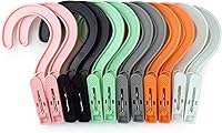 Vista 1 de Ganchos de lavandería para botas, ganchos de plástico para ropa, clips para baño, viajes, portátiles (multicolor, 12 unidades)