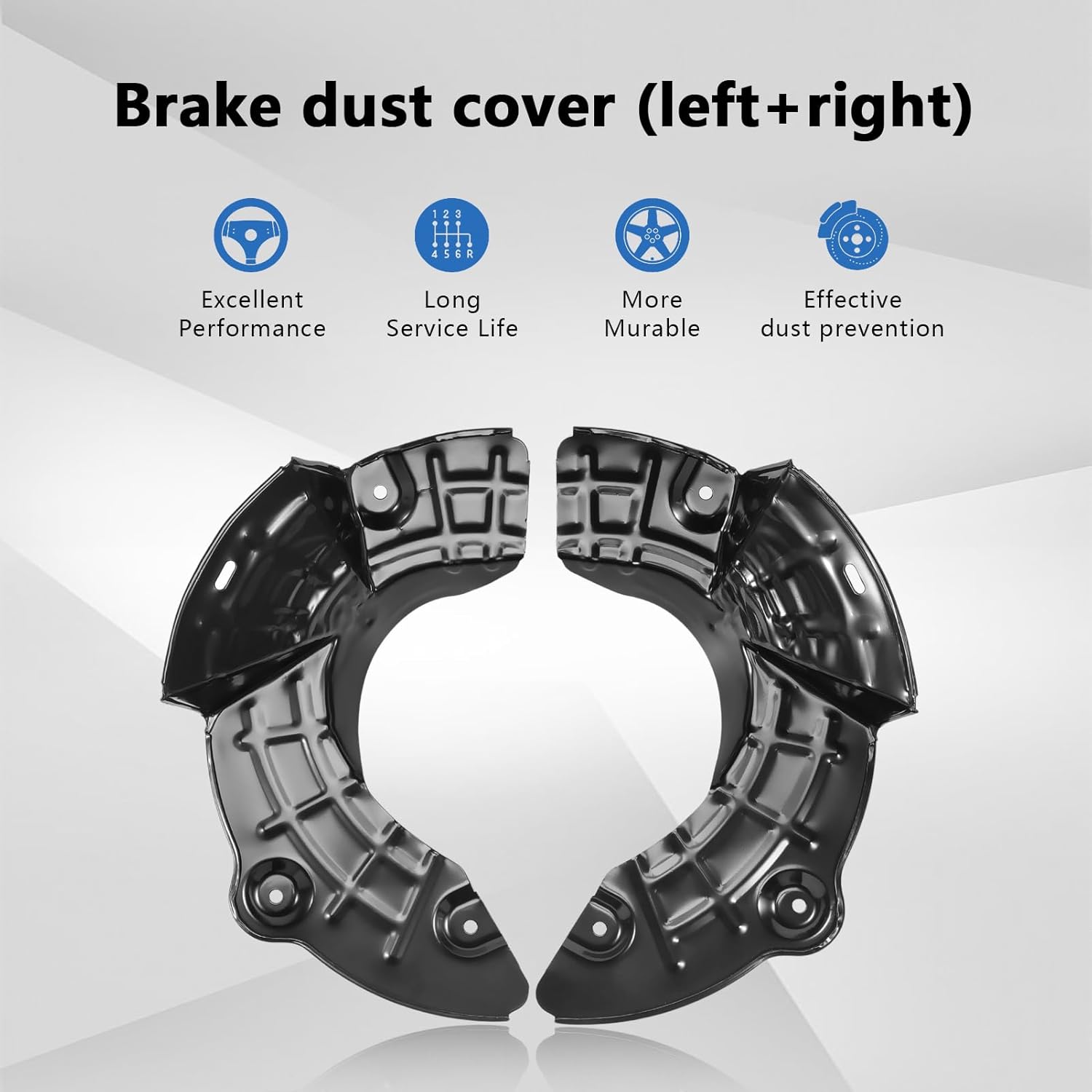 Brake Dust Shield Front Driver and Passenger Side for Ford F150 1997-2004 F250 1997-1999 Expedition 1997-2002 Lincoln Navigator 1998-2002 4WD F65Z-2K005-AB XL3Z-2K005-AA