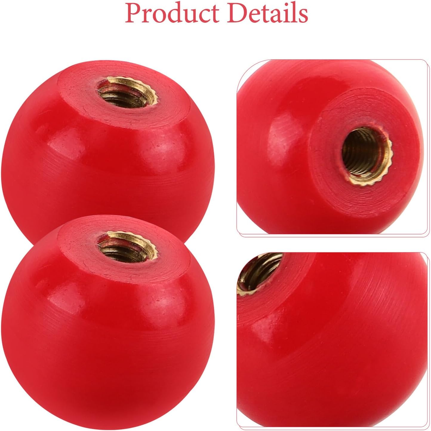 FOMIYES 10pcs M4 Thread Bakelite Ball Knobs with Copper Core, Black Round Revolving Handles for Milling Machine Hand Crank Replacement, Industrial Mechanical Knobs for Lathe and Machine