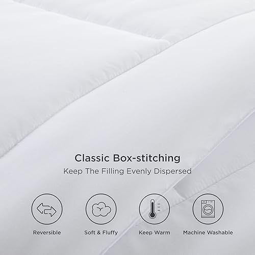 Miniatura 4 de Bedsure Edredón tamaño Queen  relleno de edredón individual relleno de edredón alternativo para todas las estaciones edredón de ropa de cama de