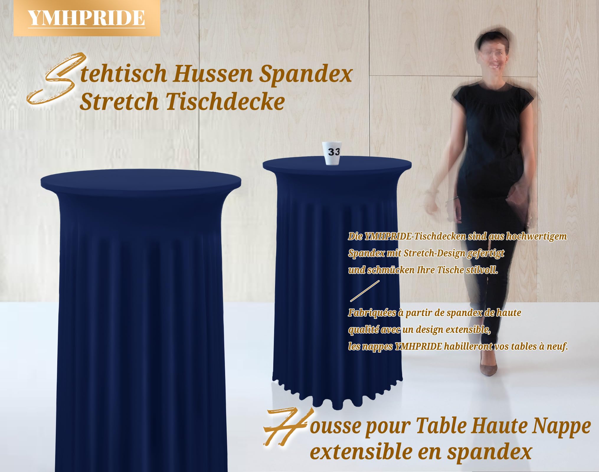 IDMarket - Table à Manger Extensible Ronde Alix 4-8 Personnes Pied
