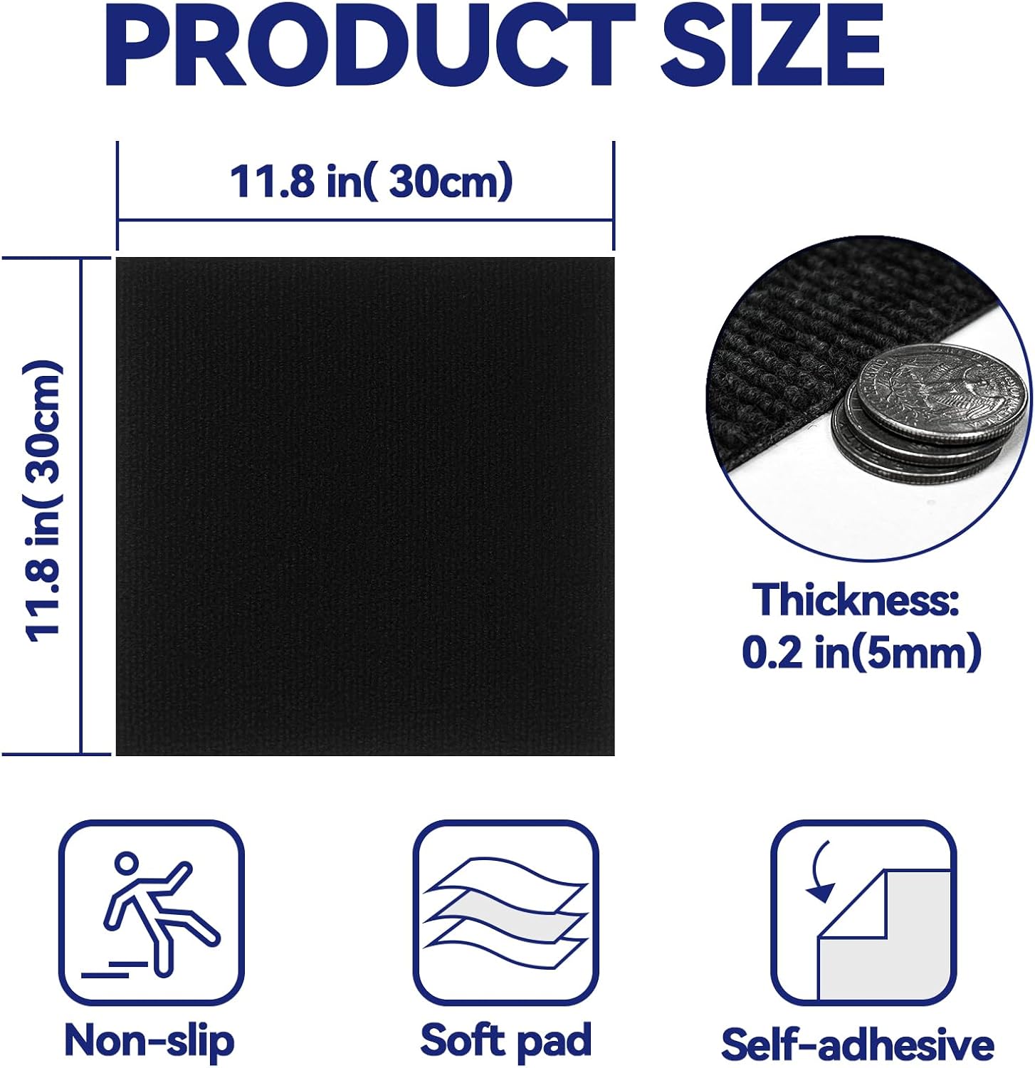 CUCOS Carpet Tiles Peel and Stick, Squares Carpet Floor Tile 12” x 12”, Soft Padded Carpet Tiles, Self Adhesive Carpet 30 Tiles Per box/30Sq Ft