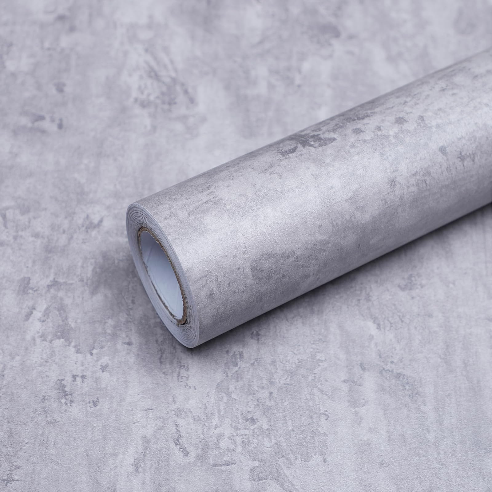 FEILAYS Concrete Cement Effect Wallpaper Peel Stick Contact Paper Pale Pink Sticky Back Plastic roll Waterproof Industrial Style Thicken Vinyl Film 40CM×5M for Studios,Shops,Bars,Gyms Sticker