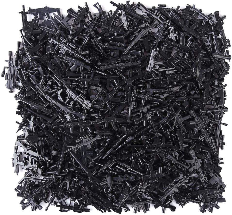 Military Weapons Pack Accessories, 300PCS DIY Small Particle Building Block, Compatible with Major Brands (300Pcs)
