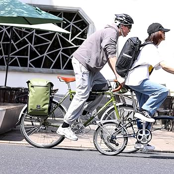 オランダ サイクルリアバッグ 幌製 De FietsFabriek thu_flaptoppannier_bk-