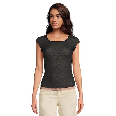 Free People Double Take Mesh T Shirts Women