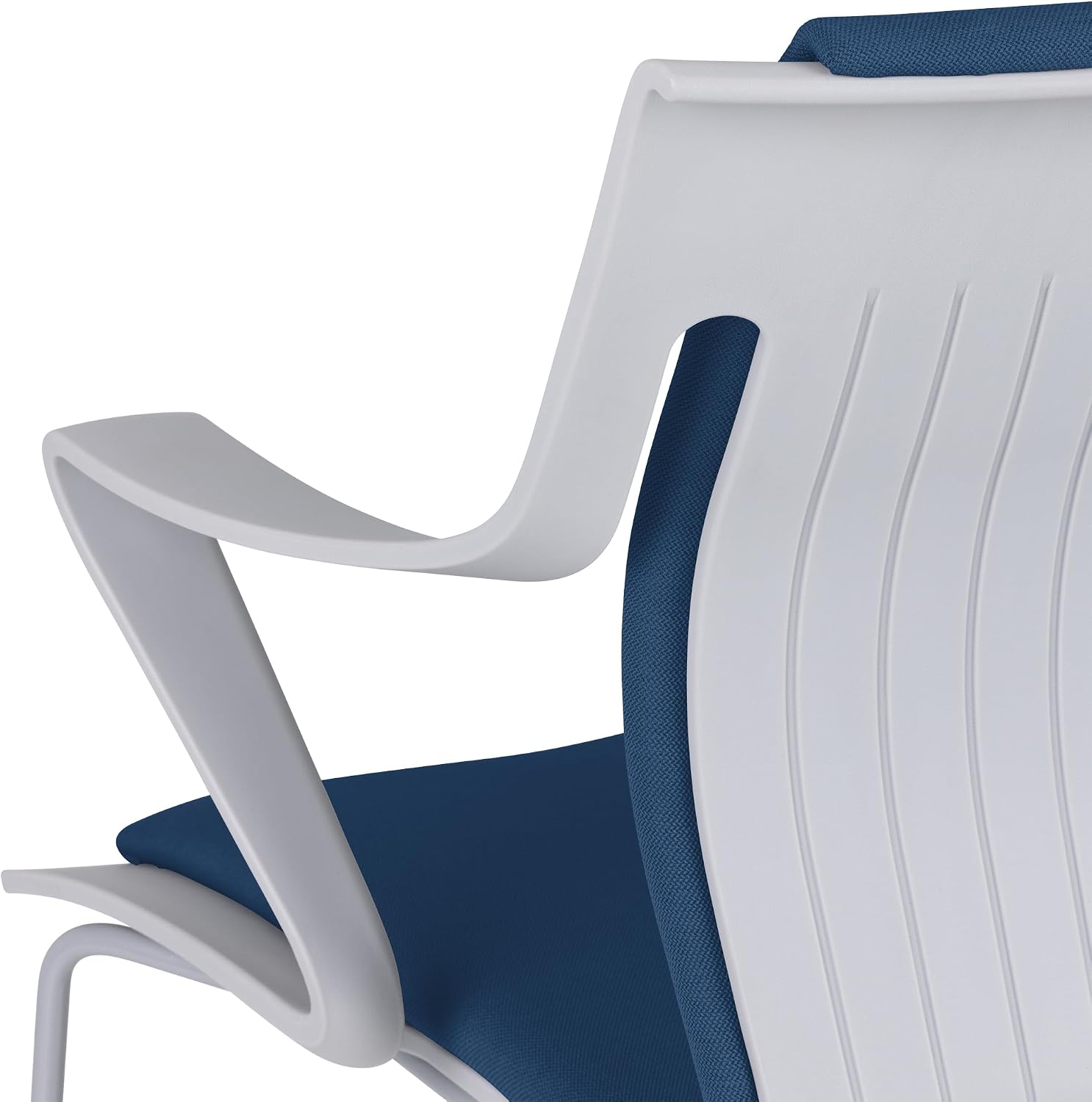 Learniture Cascade Counter-Height Sled Base Chair, Stool with Arms for Meeting, Cafeteria, Break Rooms, and Waiting Areas 24" H (Set of 2)