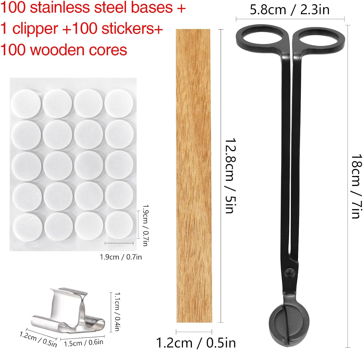301Pcs Wood Wicks for Candles Making,Wooden Candle Wicks,with Trimmer Natural Crackling Wooden Wicks for DIY Candle Making