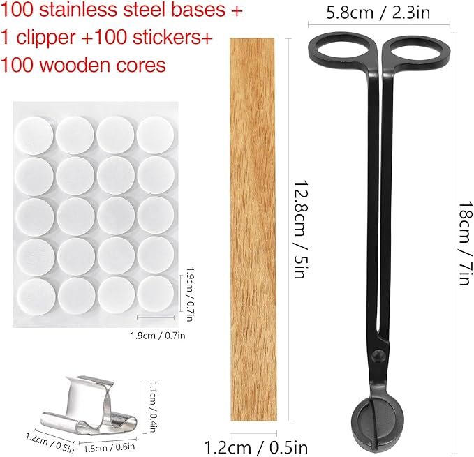 301 Pabilos de Madera para Velas con Cortador - BBzealotry miniatura 2