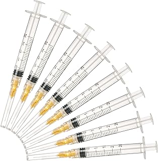 2.5cc 25G 25mm Syringe with Needle Lab Supplies,Industrial Manufacturing Dispensing Tools,20 Pcs Each Individually Packed