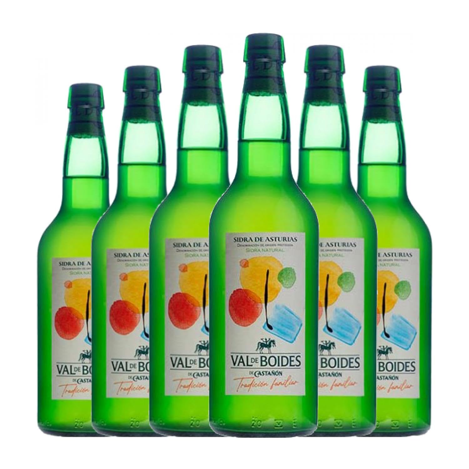 Sidra Llagar Castañón Val de Boides Natural Sidra de Asturias 70 cl (Caja de 6 Botellas de 70 cl)